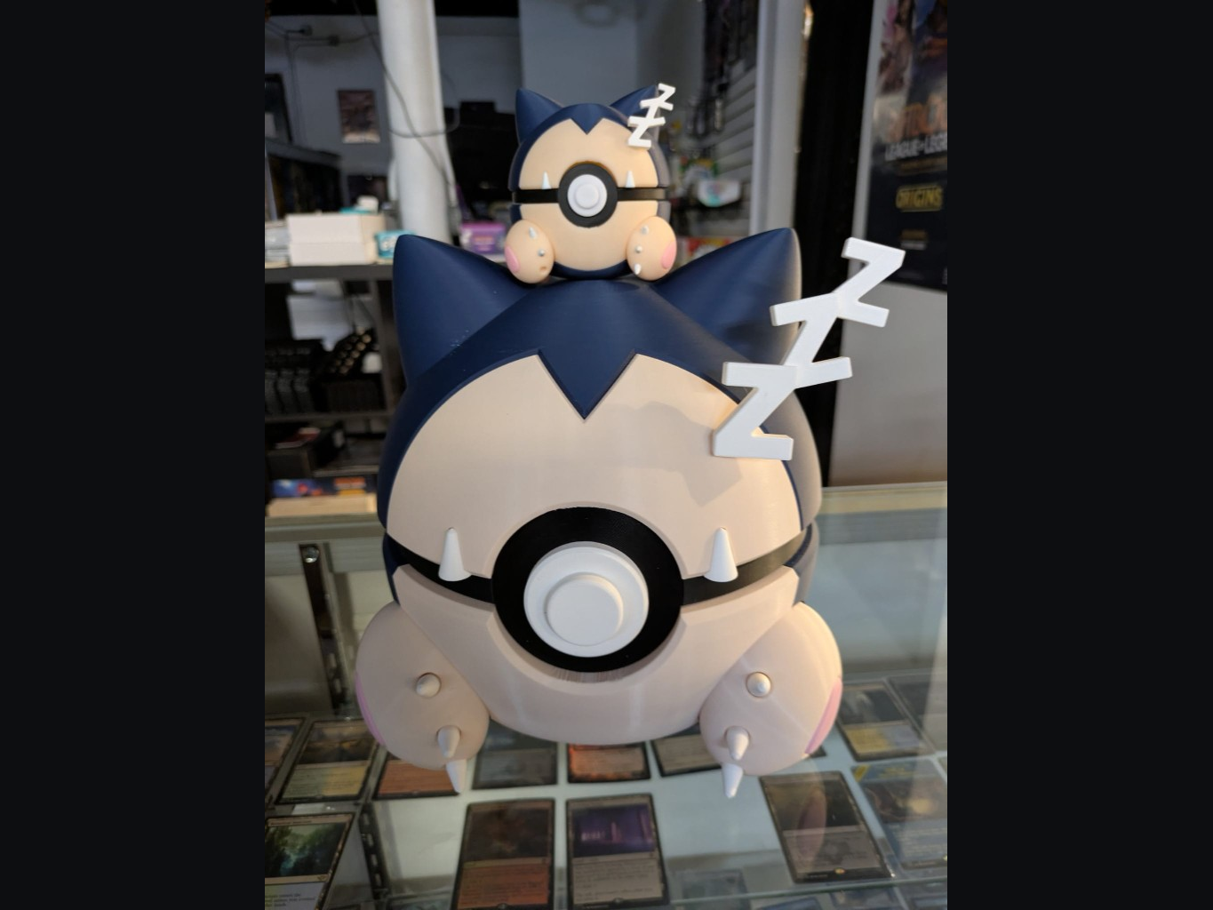 Nine-inch oversize piece with a standard piece for scale